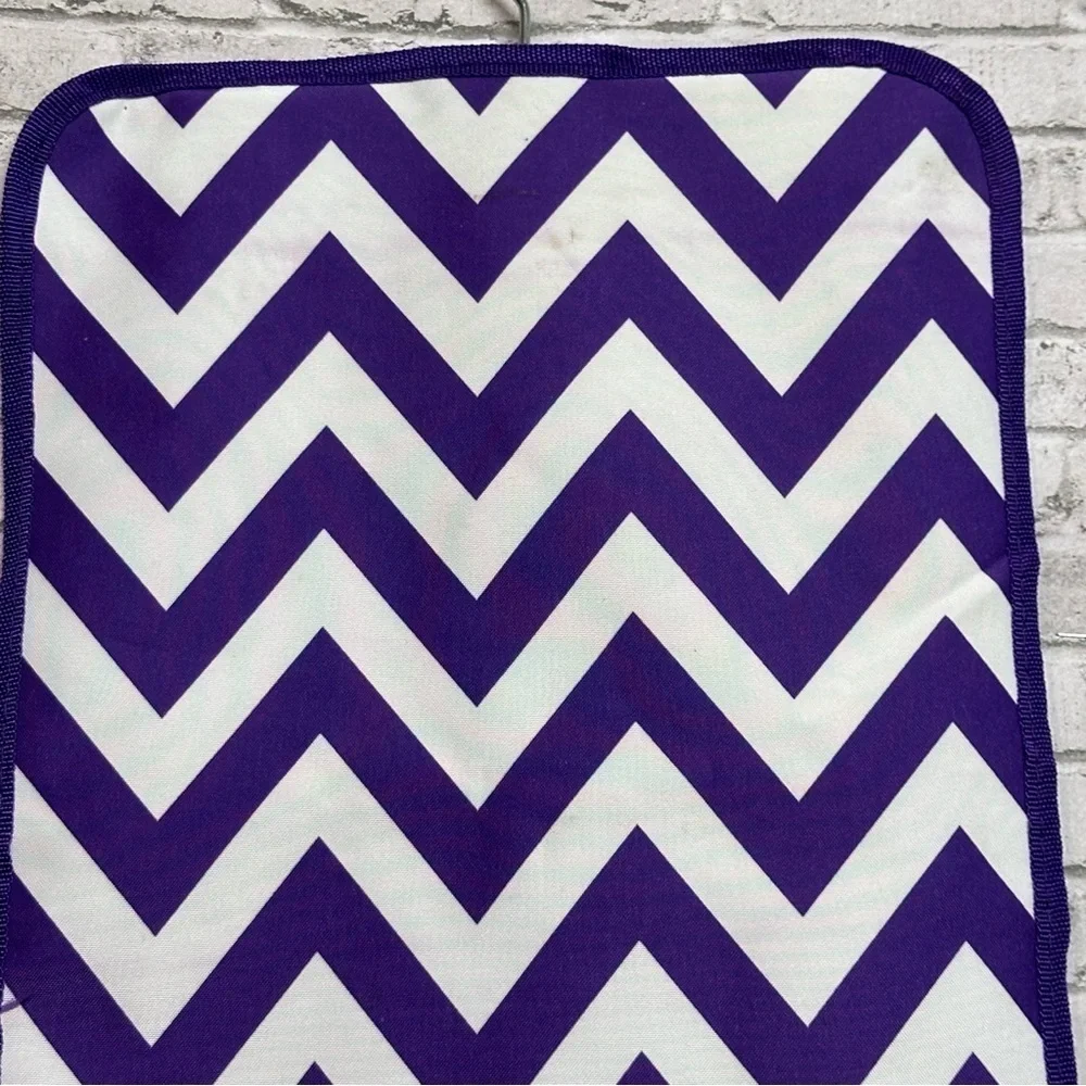 Purple Chevron Travel Folding Hanging BAG Toiletry Cosmetic Bag NEW